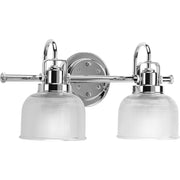 Archie 2-Light Bath Vanity Light in Polished Chrome