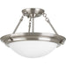 Eclipse Two Light Semi-Flush Mount in Brushed Nickel