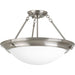 Eclipse Three Light Semi-Flush Mount in Brushed Nickel