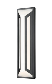 Banff 2 Light 6" Outdoor Wall Light, 22" Tall in Sand Black