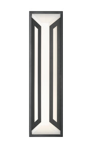 Banff 2 Light 6" Outdoor Wall Light, 22" Tall in Sand Black