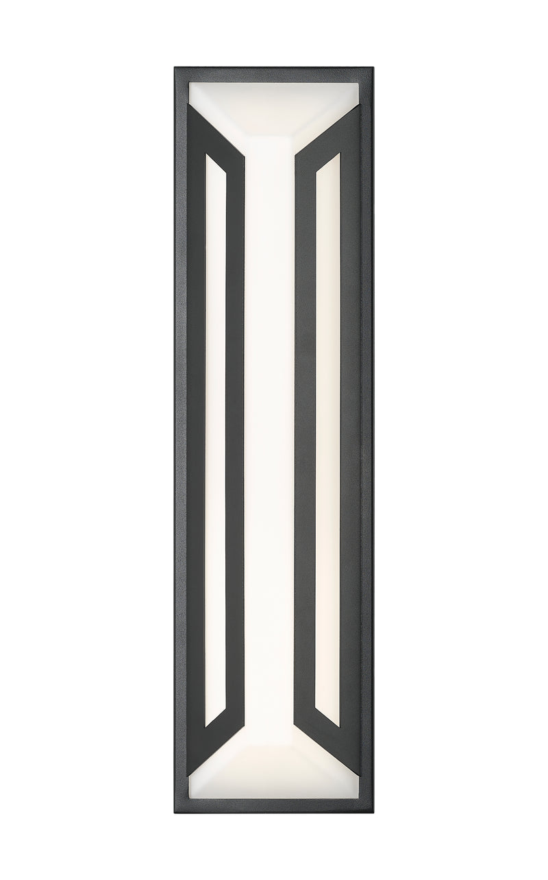 Banff 2 Light 6" Outdoor Wall Light, 22" Tall in Sand Black