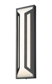 Banff 2 Light 6" Outdoor Wall Light, 22" Tall in Sand Black