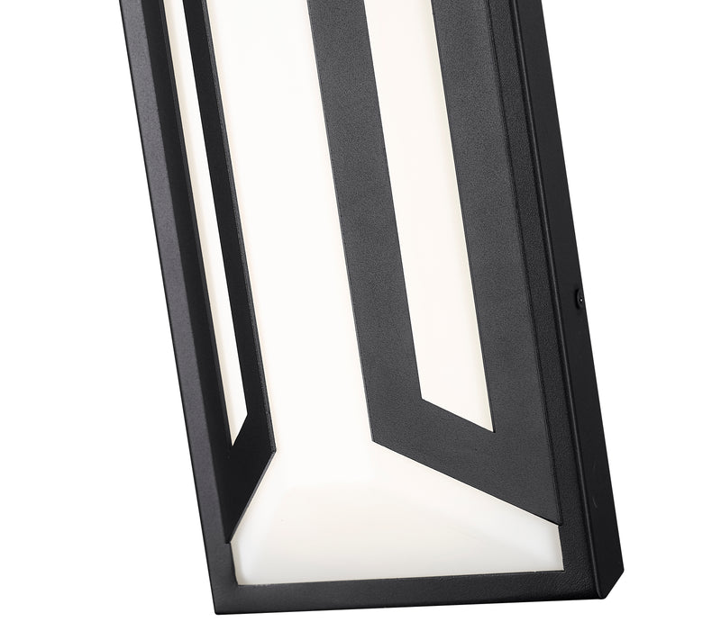Banff 2 Light 6" Outdoor Wall Light, 22" Tall in Sand Black