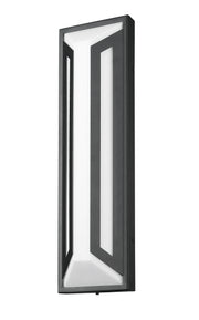 Banff 2 Light 6" Outdoor Wall Light, 22" Tall in Sand Black