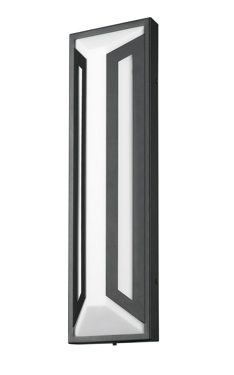 Banff 2 Light 6" Outdoor Wall Light, 22" Tall in Sand Black