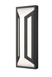 Banff 2 Light 6" Outdoor Wall Light, 16" Tall in Sand Black