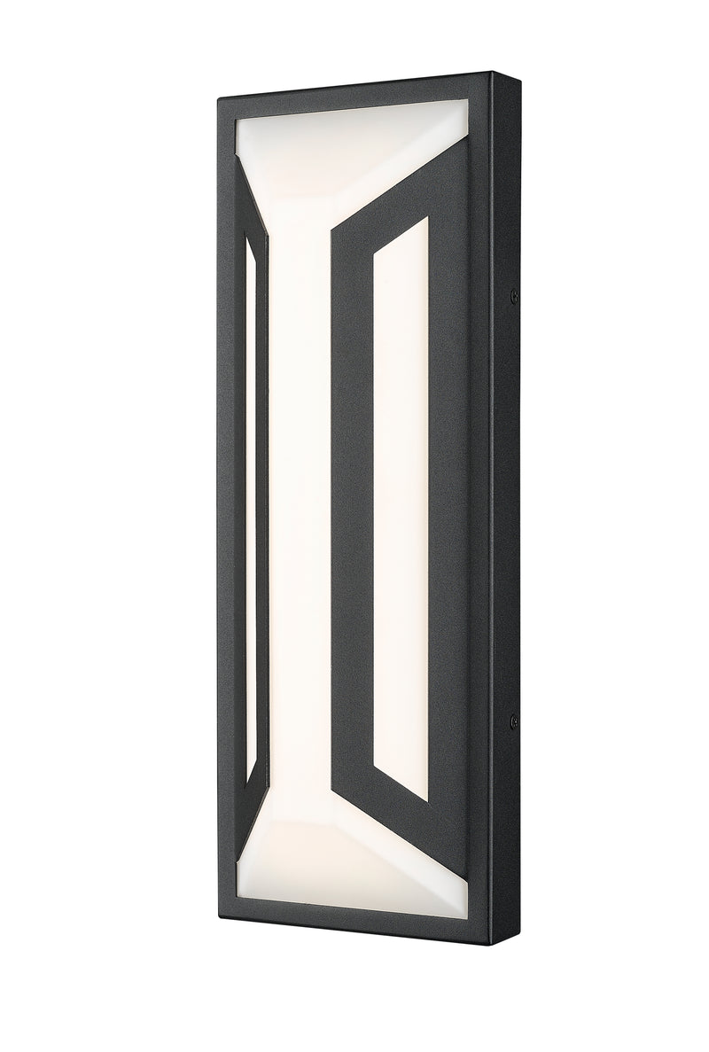 Banff 2 Light 6" Outdoor Wall Light, 16" Tall in Sand Black