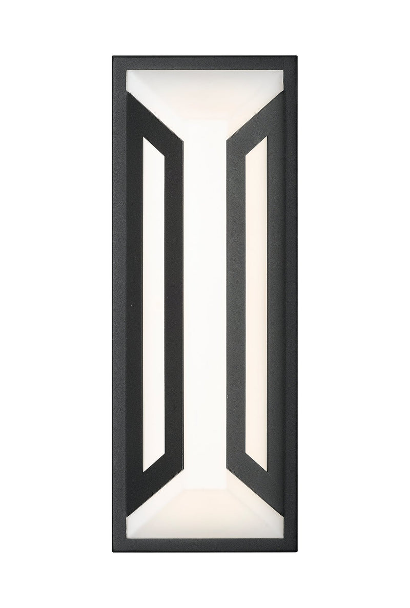 Banff 2 Light 6" Outdoor Wall Light, 16" Tall in Sand Black