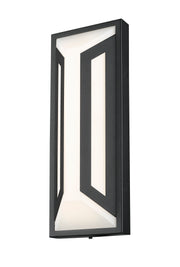 Banff 2 Light 6" Outdoor Wall Light, 16" Tall in Sand Black