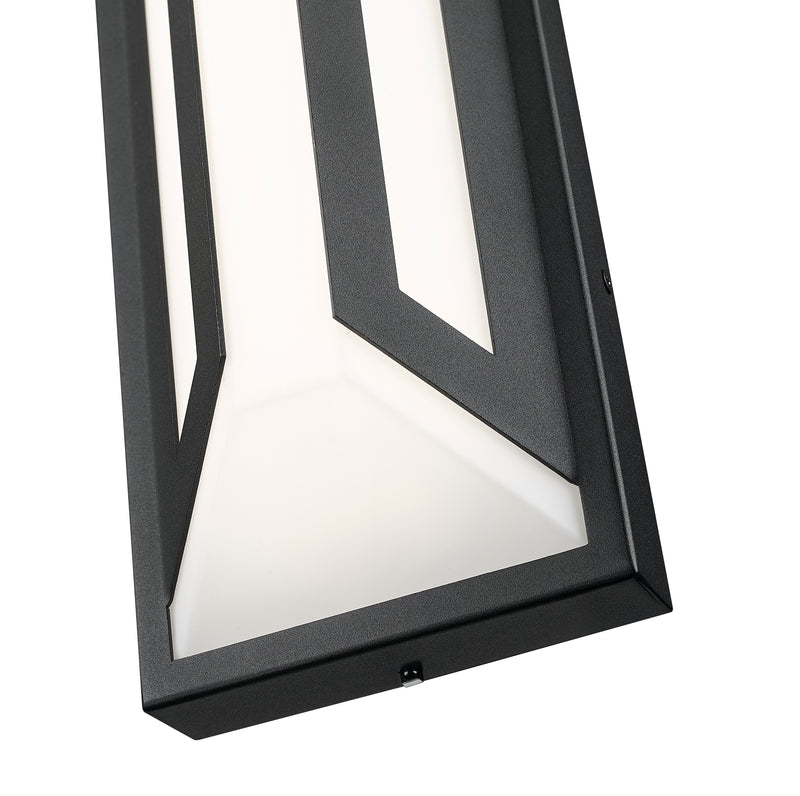 Banff 2 Light 6" Outdoor Wall Light, 16" Tall in Sand Black