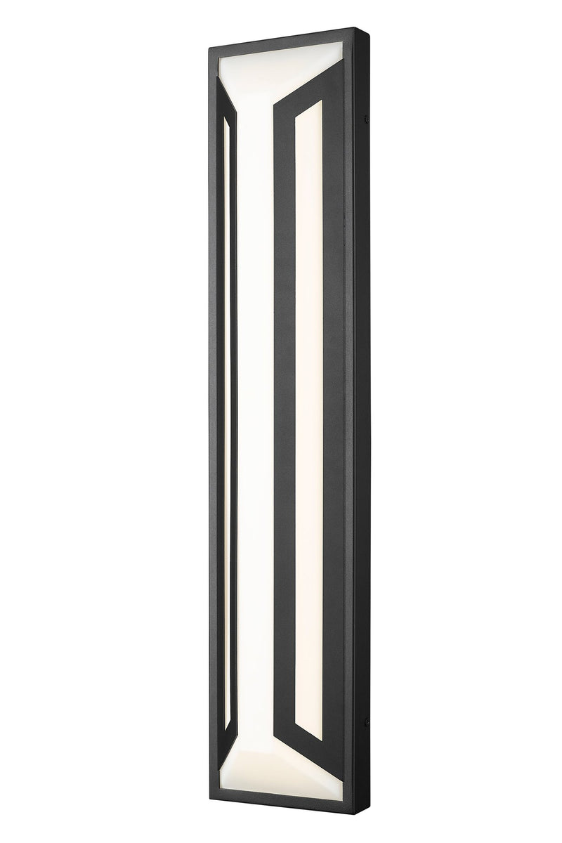 Banff 2 Light 6" Outdoor Wall Light, 28" Tall in Sand Black