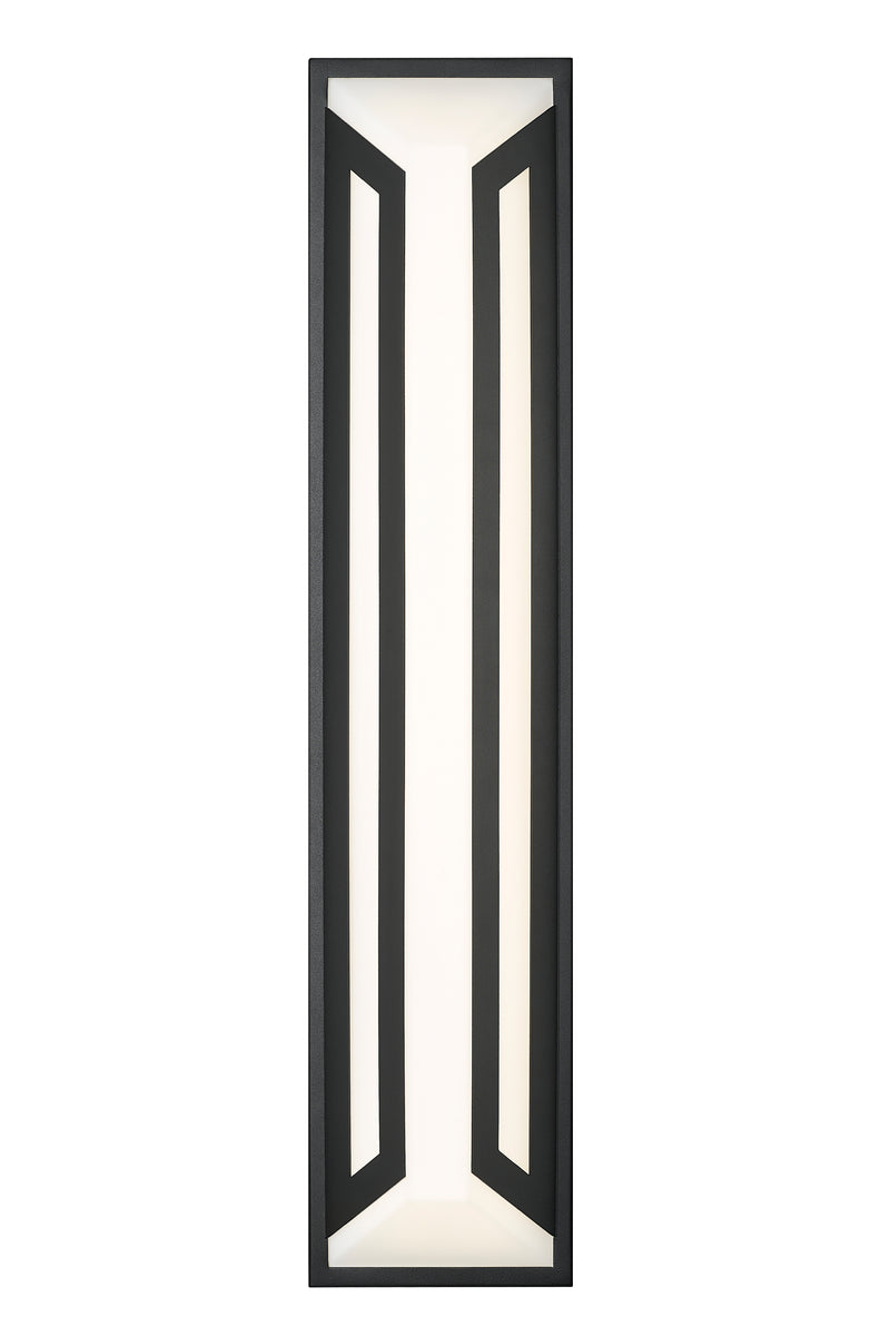 Banff 2 Light 6" Outdoor Wall Light, 28" Tall in Sand Black