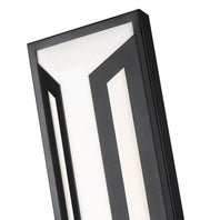 Banff 2 Light 6" Outdoor Wall Light, 28" Tall in Sand Black