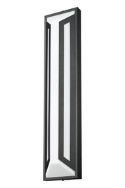 Banff 2 Light 6" Outdoor Wall Light, 28" Tall in Sand Black