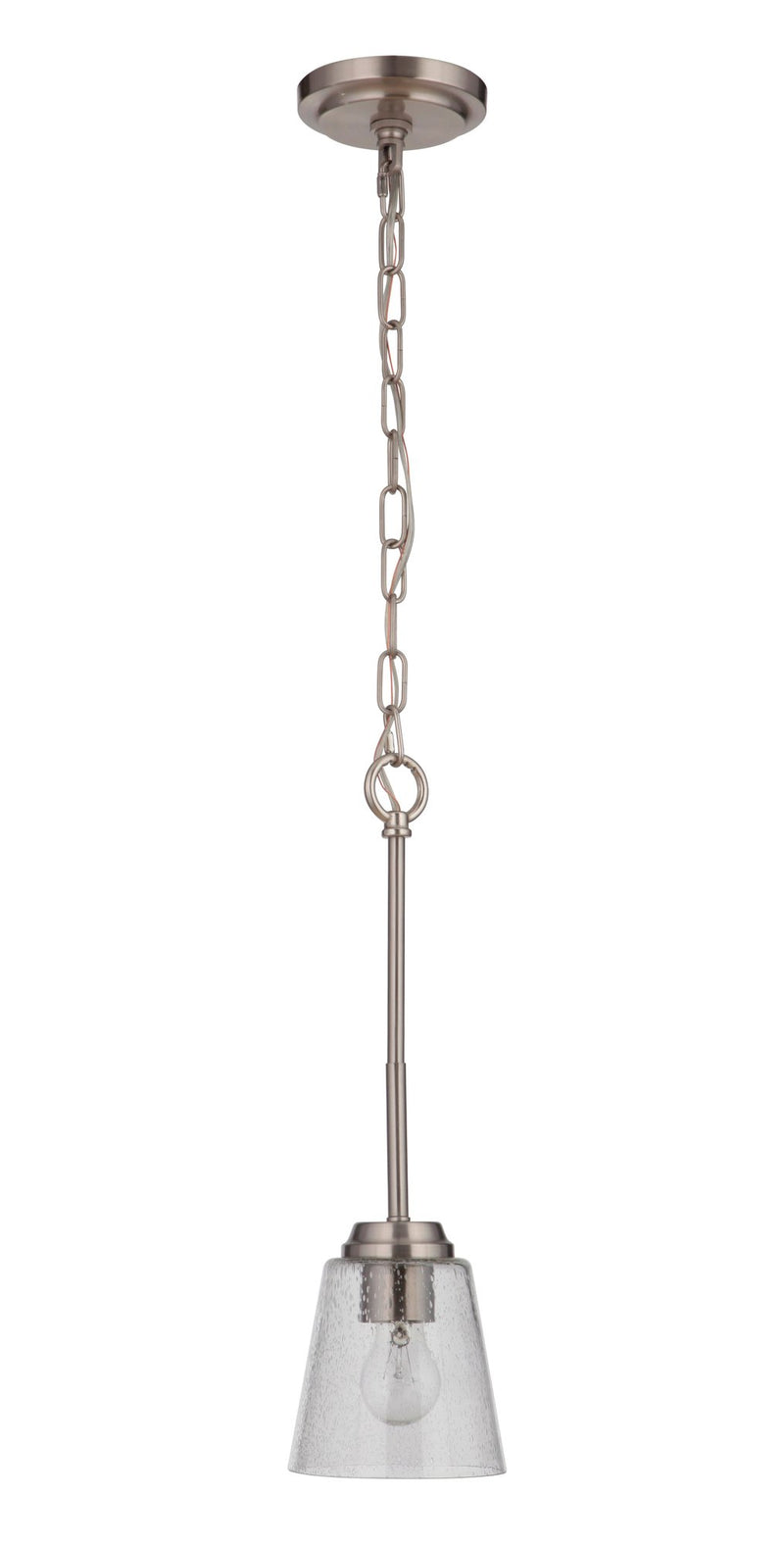 Tyler 1 Light 5.5" Mini Pendant in Brushed Polished Nickel