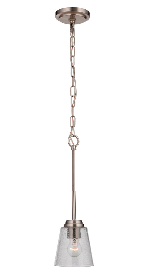 Tyler 1 Light 5.5" Mini Pendant in Brushed Polished Nickel