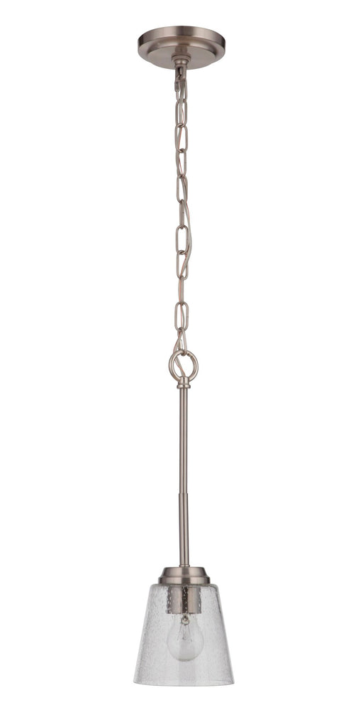 Tyler 1 Light 5.5" Mini Pendant in Brushed Polished Nickel