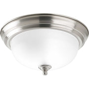 Dome Glass - Etched One Light Flush Mount in Brushed Nickel