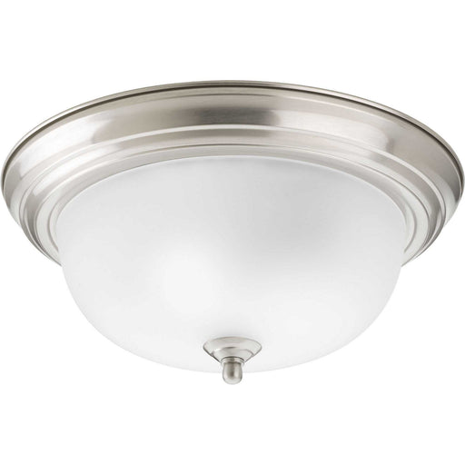 Dome Glass - Etched Two Light Flush Mount in Brushed Nickel