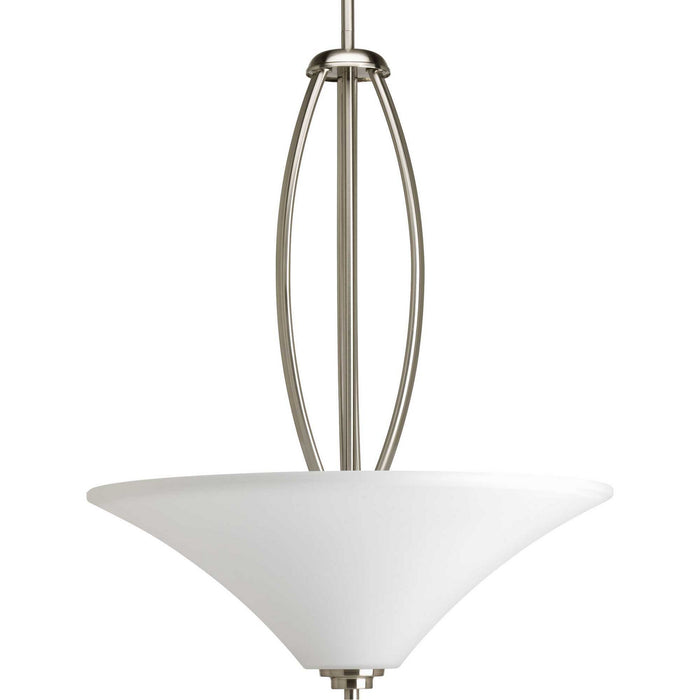 Joy Three Light Pendant in Brushed Nickel