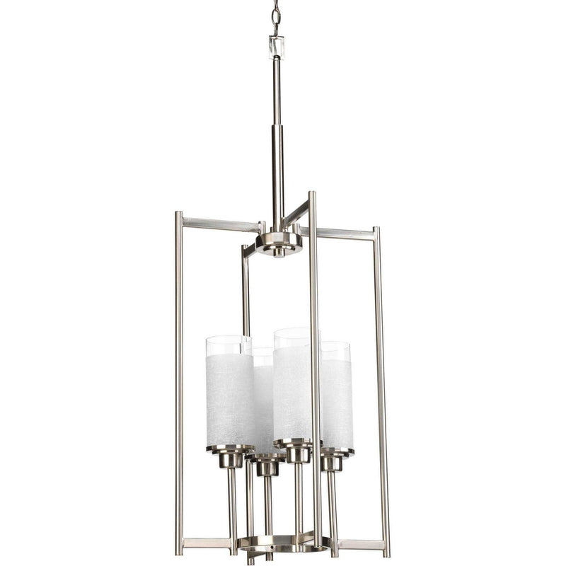 Alexa 4-Light Foyer Chandelier in Brushed Nickel