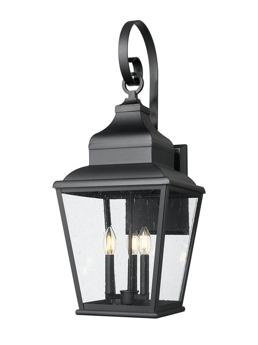 Raphael 3 Light 12" Outdoor Wall Light in Sand Black