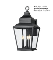 Raphael 3 Light 12" Outdoor Wall Light in Sand Black