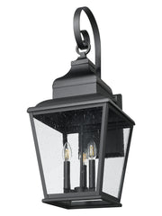 Raphael 3 Light 12" Outdoor Wall Light in Sand Black
