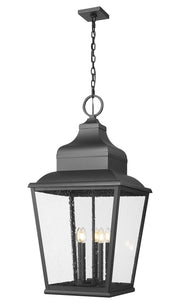 Raphael 5 Light 18" Outdoor Chain Mount Ceiling Fixture in Sand Black