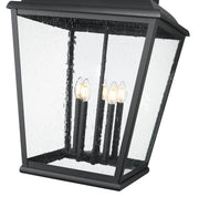 Raphael 5 Light 18" Outdoor Chain Mount Ceiling Fixture in Sand Black
