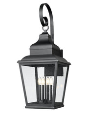Raphael 4 Light 14" Outdoor Wall Light in Sand Black