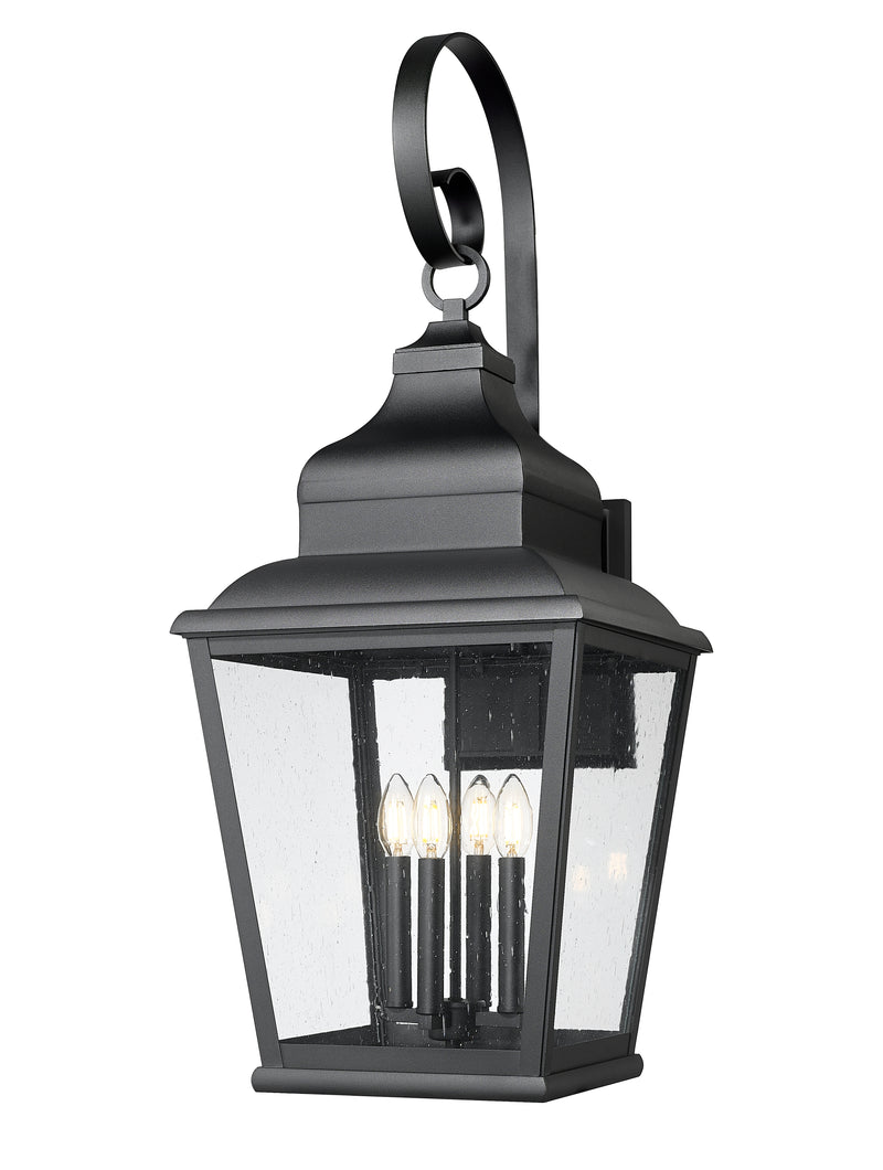 Raphael 4 Light 14" Outdoor Wall Light in Sand Black