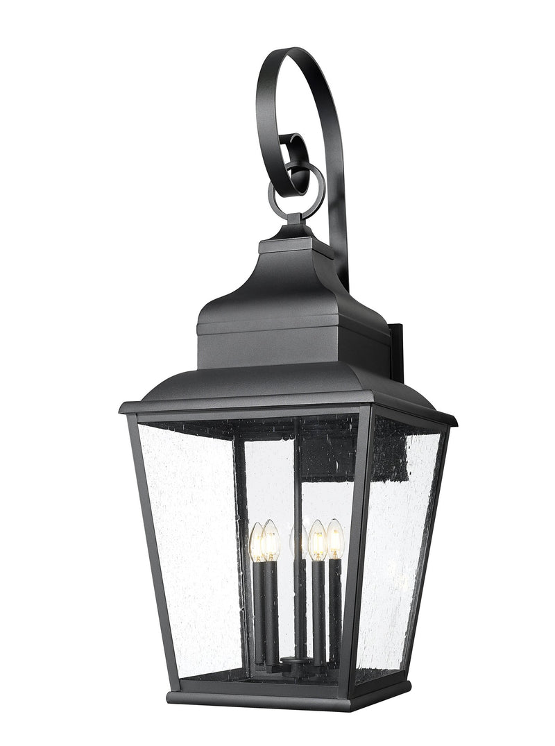 Raphael 5 Light 18" Outdoor Wall Light in Sand Black