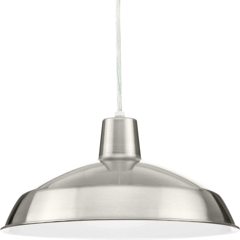 Metal Shade 16" Pendant in Brushed Nickel