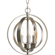 Equinox 3-Light Mini Chandelier in Burnished Silver