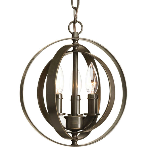 Equinox 3-Light Mini Chandelier in Antique Bronze