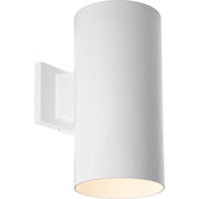 Cylinder 6" Outdoor Wall Sconce in White