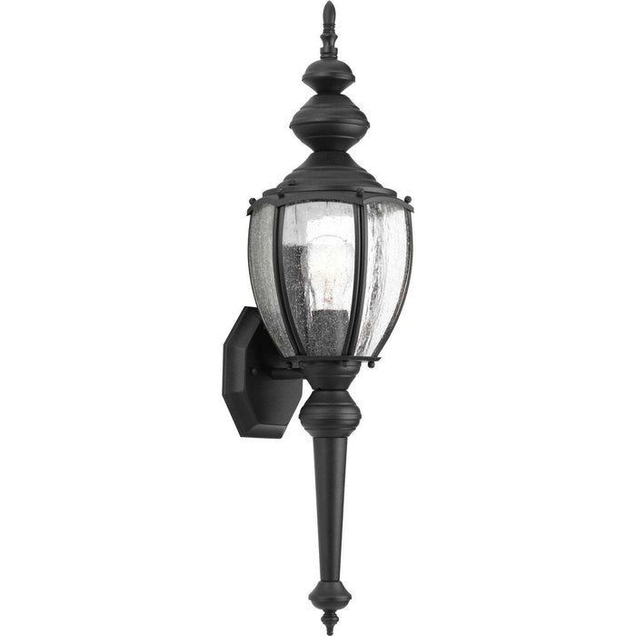 Roman Coach One Light Wall Lantern in Black