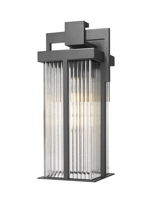 Fortis 7.75" Outdoor Wall Lantern in Sand Black