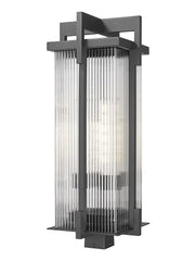 Fortis 3 Light 12.75" Outdoor Post Light, Square Post Fitter in Sand Black, Post Top Only