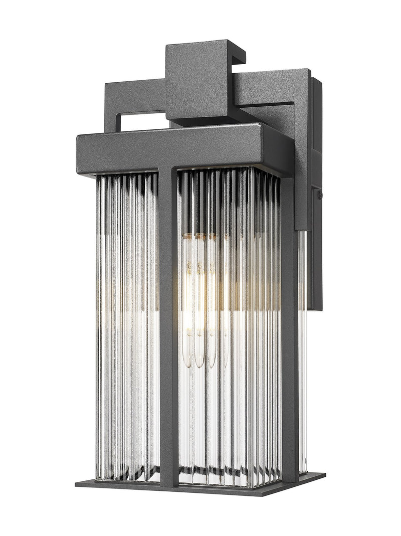 Fortis 6.5" Outdoor Wall Lantern in Sand Black
