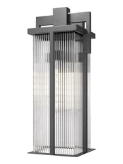 Fortis 3 Light 12.75" Outdoor Wall Lantern in Sand Black
