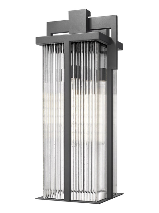 Fortis 3 Light 12.75" Outdoor Wall Lantern in Sand Black