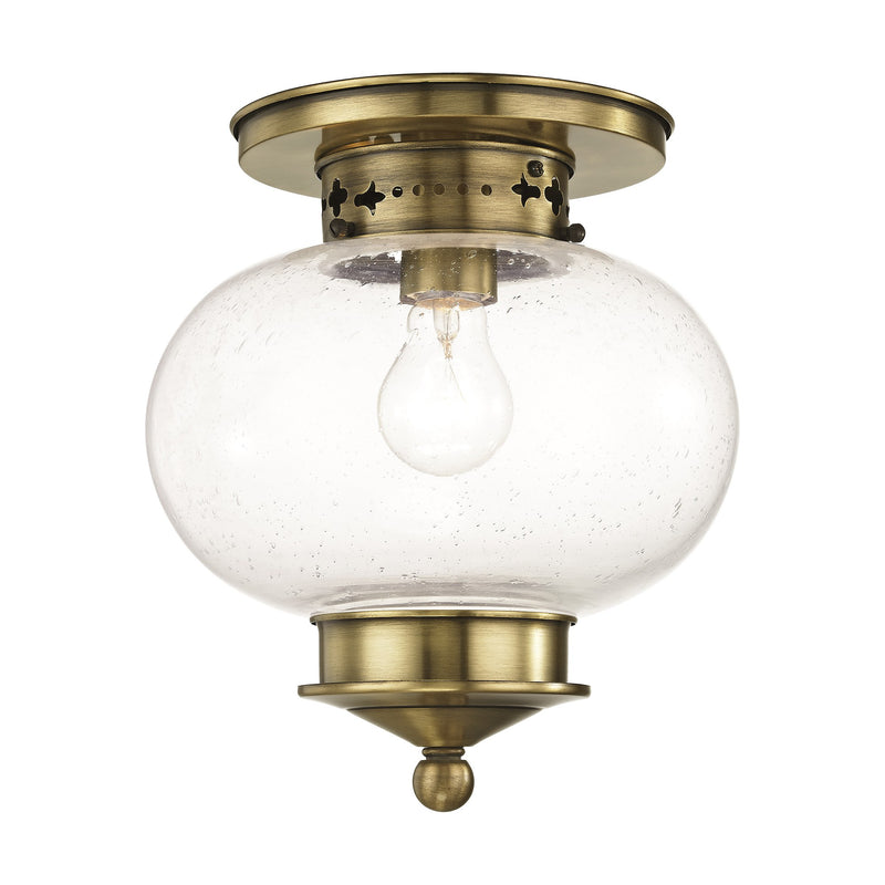 Harbor Flush Mount in Antique Brass