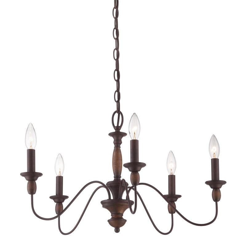 Holbrook 5-Light Chandelier in Tuscan Brown
