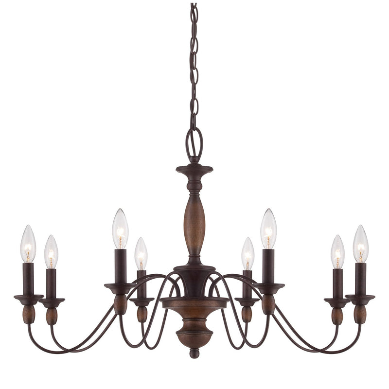 Holbrook 8-Light Chandelier in Tuscan Brown