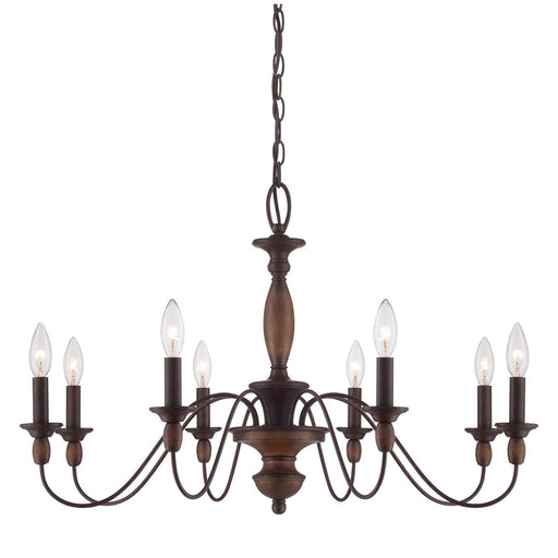 Holbrook 8-Light Chandelier in Tuscan Brown