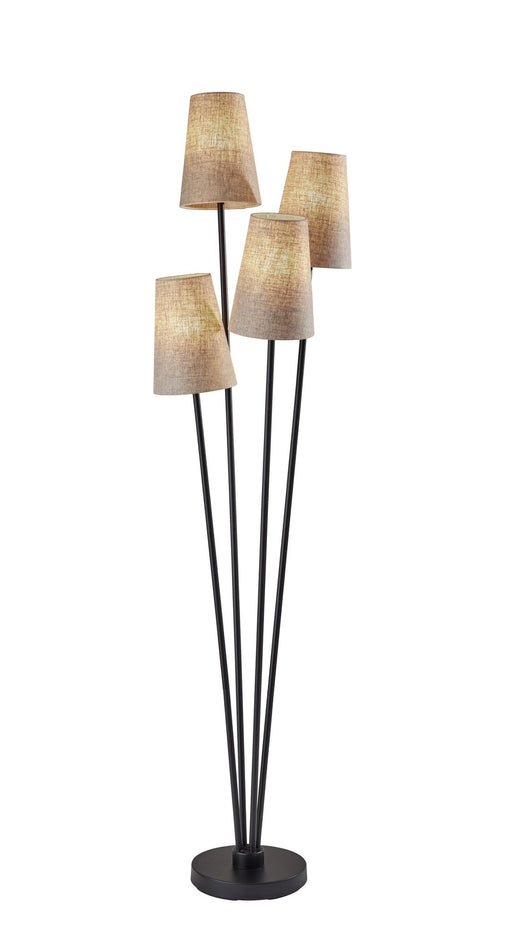 Wentworth 4-Light Tree Floor Lamp in Black