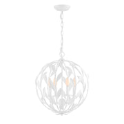 Broche 4 Light 16" Chandelier in Matte White